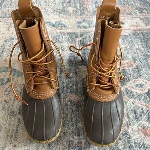 L.L. Bean brown duck boots. Size 8.